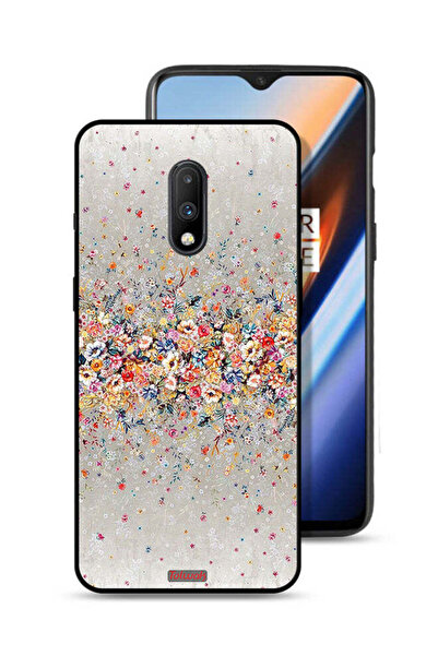 Tolwak غطاء حماية لهاتف OnePlus 7 بنقشة زهور صغيرة وفن تجريدي