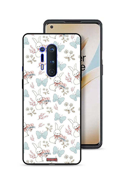 Tolwak غطاء حماية لهاتف OnePlus 8 Pro بطبعة أرنب وفراشات