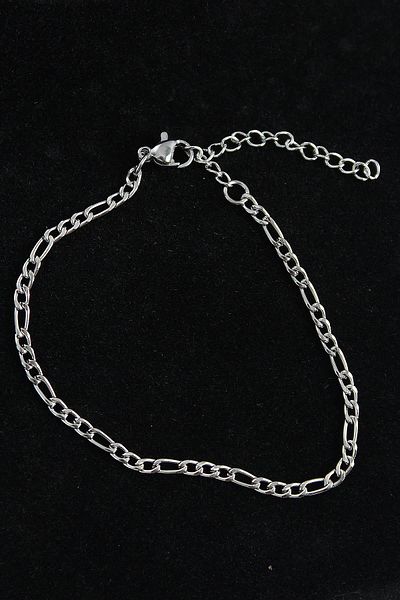 Celira Steel Figaro Model Silver Color Men's Bracelet