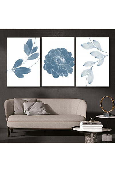 4gdran ثلاث لوحات قماشية بتصميم مودرن مع برواز شامبين مجوف