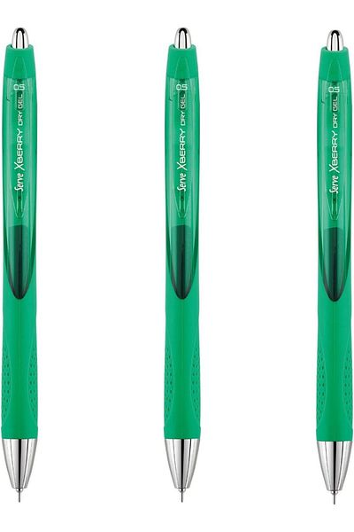 Mena Rise Şirinshop Xberry Gel Pen 05 mm Needle Tip Green 04 Set of 3 1108107
