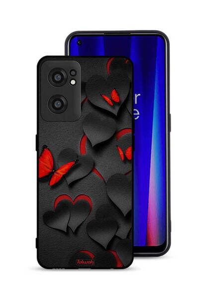 Tolwak OnePlus Nord CE 2 5G Protective Case Cover Hearts And Butterflies Pattern