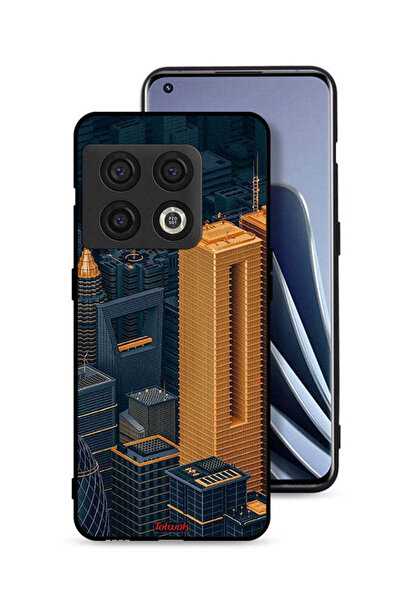 Tolwak غطاء حماية لهاتف OnePlus 10 Pro 5G برسومات مباني فنية