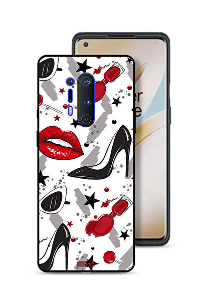 Tolwak غطاء حماية لهاتف OnePlus 8 Pro برسومات أحمر الشفاه والأحذية