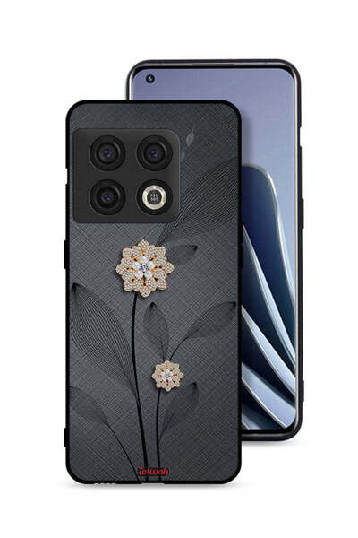 Tolwak غطاء حماية لهاتف OnePlus 10 Pro 5G برسومات زهور ماسية