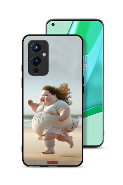 Tolwak غطاء حماية لهاتف OnePlus 9 5G بتصميم فتاة سمينة تركض