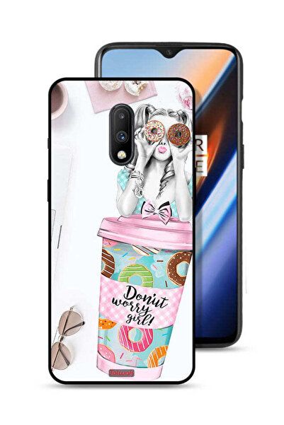 Tolwak غطاء حماية لهاتف OnePlus 7 بتصميم فتاة دونات ووري