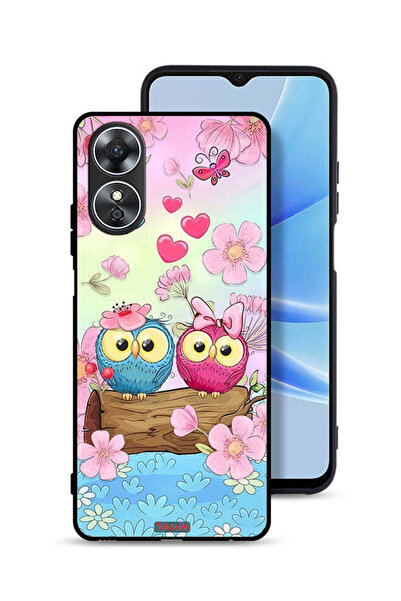 Tolwak غطاء حماية لهاتف Oppo A17 برسومات بومة لطيفة