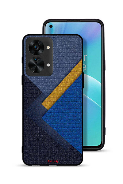 Tolwak غطاء حماية لهاتف OnePlus Nord 2T 5G بنقشة مثلثات جلدية