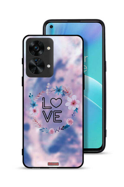 Tolwak غطاء حماية لهاتف OnePlus Nord 2T 5G برسومات زهور الحب وخاتم فني