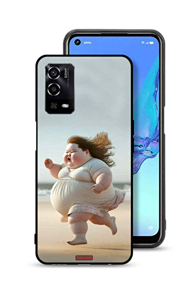 Tolwak غطاء حماية Oppo A55 4G بتصميم فتاة سمينة تركض