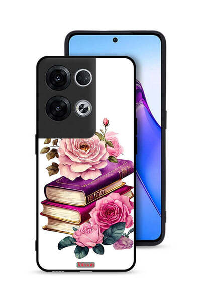 Tolwak Oppo Reno8 Pro Plus 5G Protective Case Cover Roses And Books