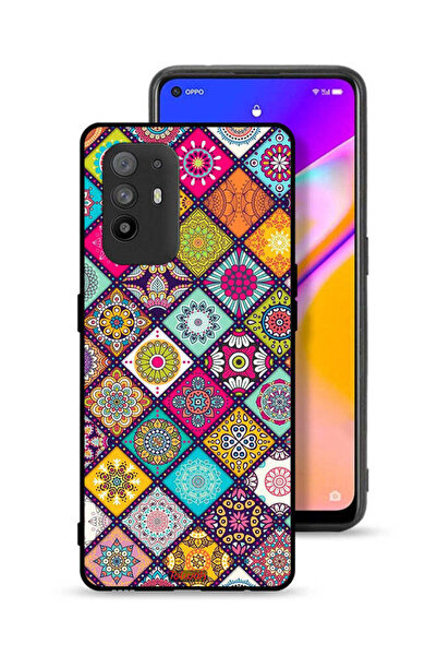 Tolwak غطاء حماية لهاتف Oppo F19 Pro Plus 5G بنمط مربعات ماندالا
