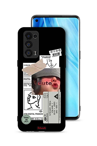 Tolwak غطاء حماية لهاتف Oppo Reno6 Pro Plus 5G بملصق لطيف