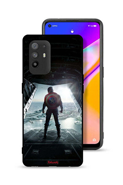 Tolwak غطاء حماية لهاتف Oppo A95 5G بتصميم صورة كابتن أمريكا