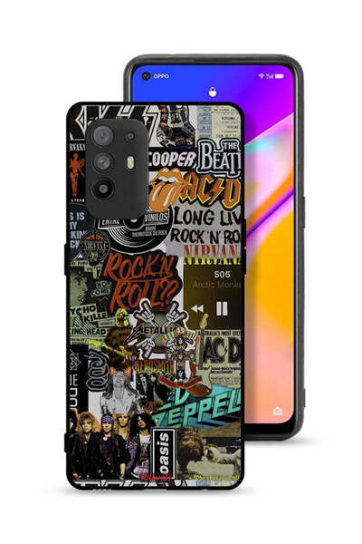 Tolwak غطاء حماية لهاتف Oppo A95 5G، تحيا موسيقى الروك أند رول