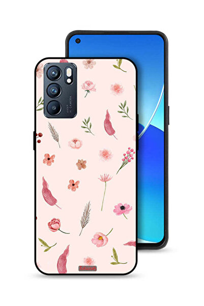 Tolwak غطاء حماية لهاتف Oppo Reno6 5G بنقشة أوراق وورود
