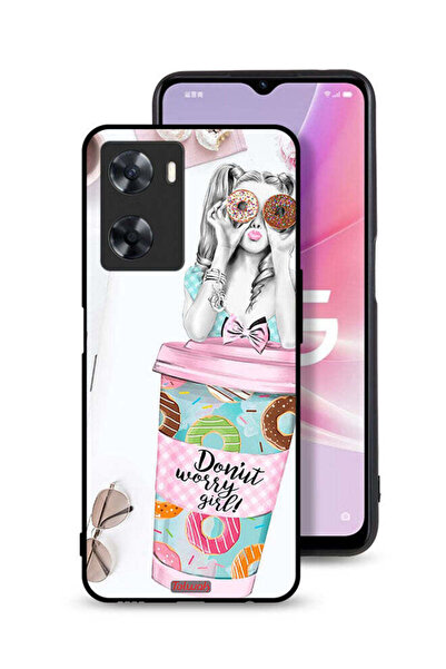 Tolwak غطاء حماية Oppo A57s بتصميم Donut Worry Girl