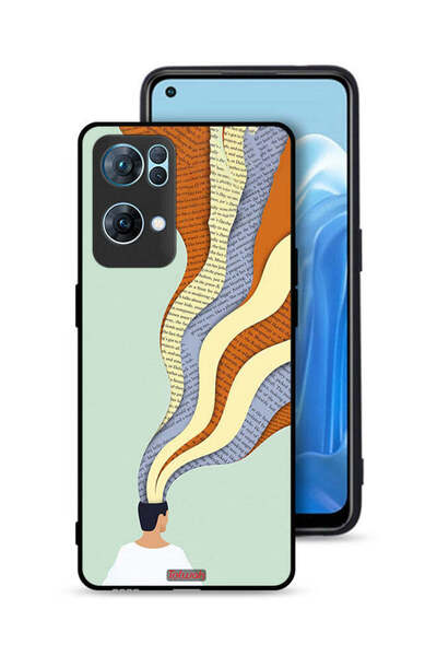 Tolwak غطاء حماية Oppo Reno7 Pro 5G مع رسمة Data In Mind Art
