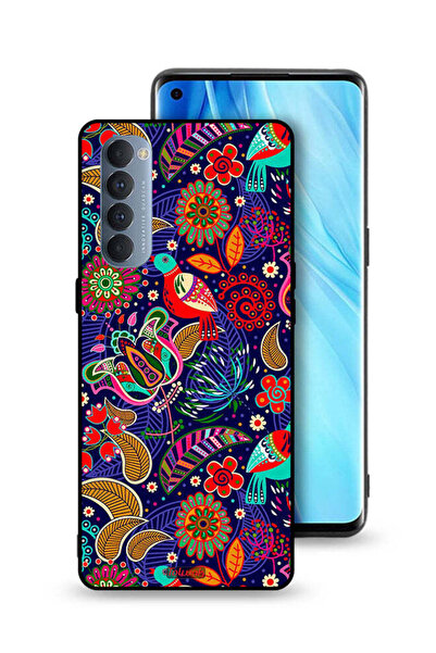 Tolwak غطاء حماية لهاتف Oppo Reno4 Pro 4G بنقشة طيور وزهور