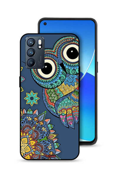Tolwak غطاء حماية لهاتف Oppo Reno6 5G بتصميم بومة زهرية