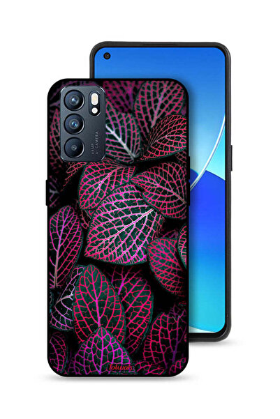 Tolwak غطاء حماية لهاتف Oppo Reno6 5G بنقشة أوراق سالجا