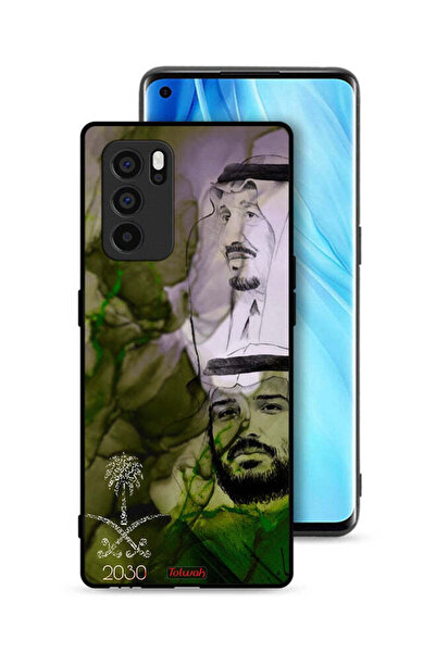 Tolwak غطاء حماية Oppo Reno6 Pro 5G، ملصق فني للملك سلمان وولي العهد محمد