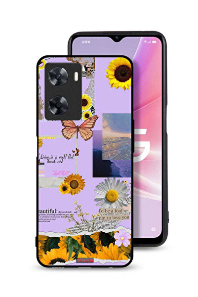 Tolwak غطاء حماية لهاتف Oppo A57s بملصقات عباد الشمس الجميلة