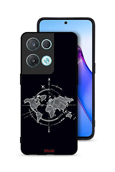 Tolwak غطاء حماية لهاتف Oppo Reno8 Pro 5G برسومات البوصلة