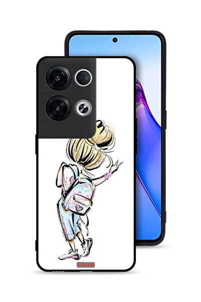 Tolwak غطاء حماية لهاتف Oppo Reno8 Pro Plus 5G برسومات فتاة المدرسة