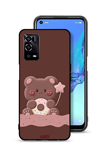 Tolwak Oppo A55 4G Protective Case Cover Donut Bear