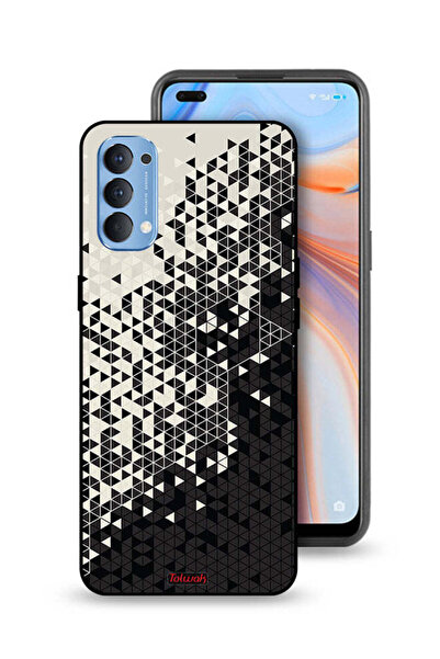 Tolwak غطاء حماية لهاتف Oppo Reno4 4G بنمط مثلث فني رقمي