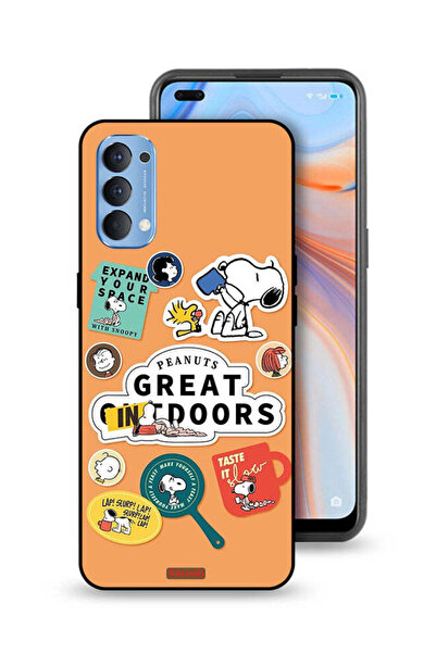 Tolwak غطاء حماية لهاتف Oppo Reno4 4G بملصقات الفول السوداني