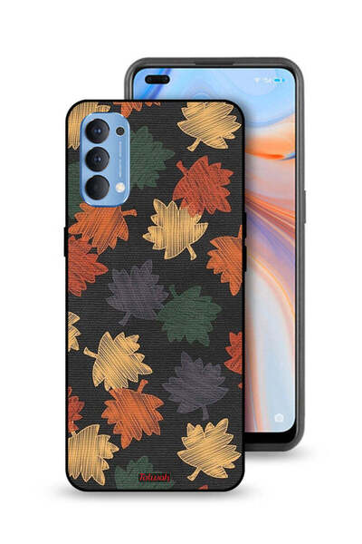 Tolwak غطاء حماية لهاتف Oppo Reno4 4G برسومات أوراق الخريف