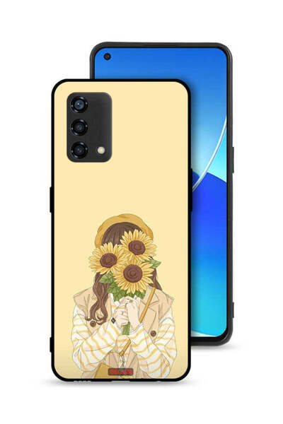 Tolwak غطاء حماية لهاتف Oppo A95 4G ​​بنقشة عباد الشمس