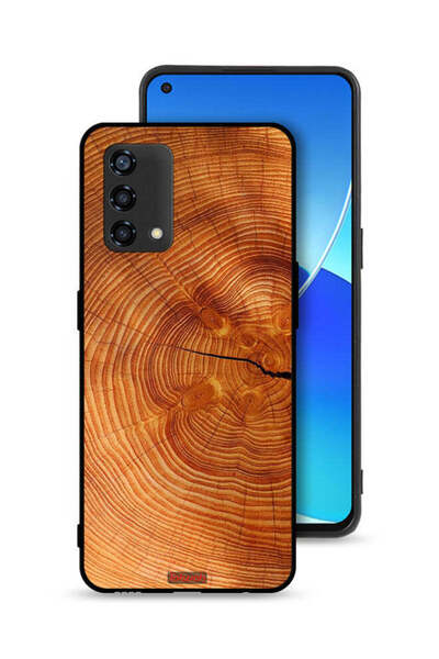 Tolwak غطاء حماية لهاتف Oppo Reno6 Lite مصنوع من الخشب المتصدع