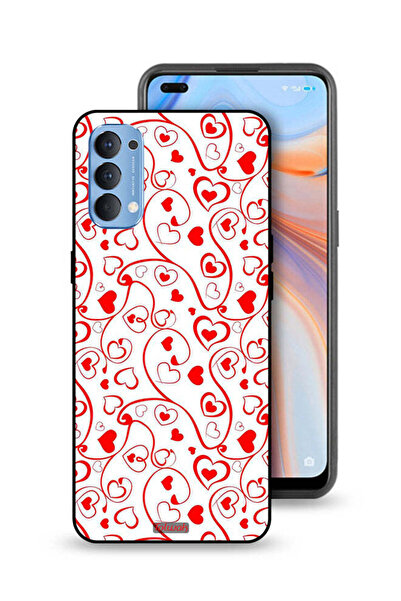 Tolwak غطاء حماية لهاتف Oppo Reno4 4G بنقشة قلوب