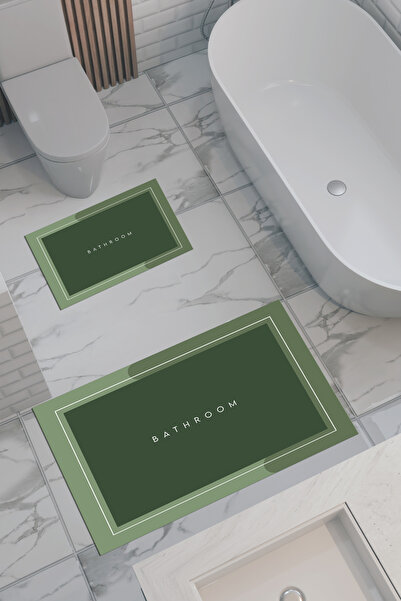 THEMODERNHANE Covoraș de baie ecologic cu model pentru baie, bază anti-alunec...