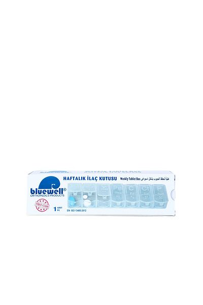 BLUEWELL صندوق تخزين الأدوية الأسبوعي