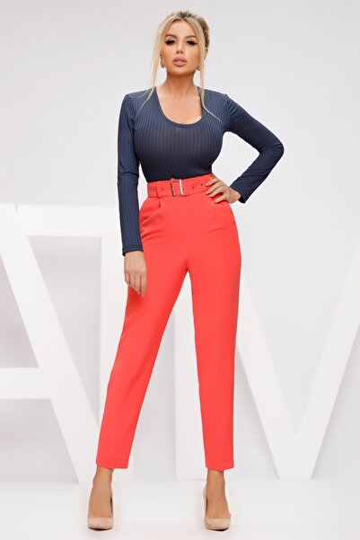 Atmosphere Fashion Elegant coral trousers