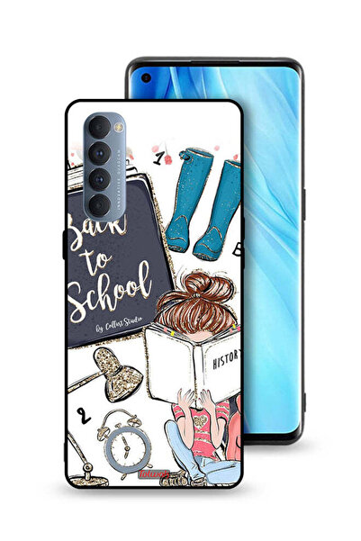 Tolwak غطاء حماية لهاتف Oppo Reno4 Pro 4G بطبعة فتاة مدرسية تقرأ التاريخ