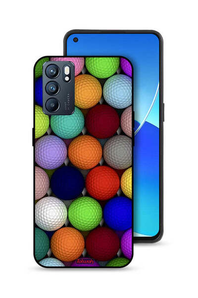 Tolwak غطاء حماية لهاتف Oppo Reno6 5G بتصميم كرات فنية تجريدية