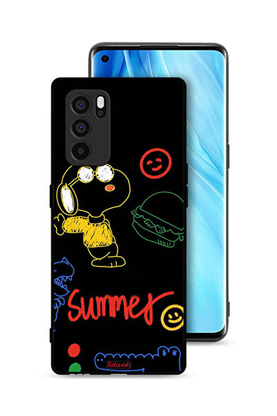 Tolwak غطاء حماية لهاتف Oppo Reno6 Pro 5G بملصق صيفي