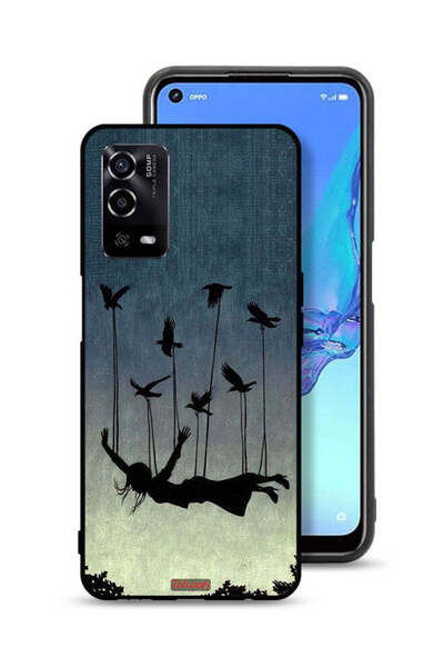 Tolwak غطاء حماية لهاتف Oppo A55 4G بطبعة طيور تحمل فتاة ساقطة