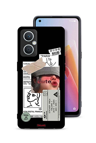 Tolwak جراب حماية لهاتف Oppo A96 5G (الصين) بملصق لطيف