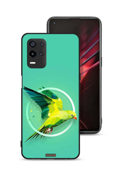 Tolwak غطاء حماية لهاتف Oppo K9x بتصميم فن تجريدي ببغاء