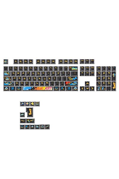 silabor 130 Keys Pudding Keycaps Klavye Tuş İki Renki Kalıplama Keycaps 15