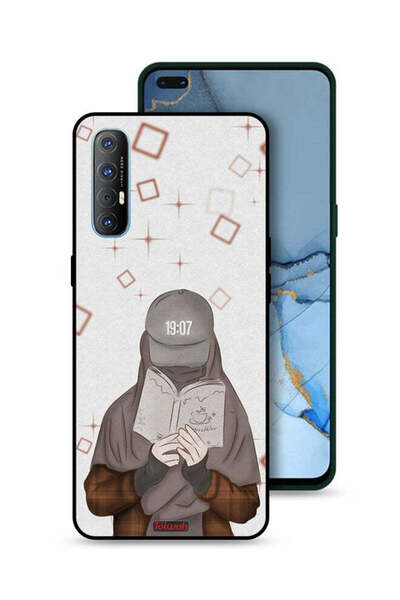 Tolwak غطاء حماية لهاتف Oppo Reno3 Pro 4G برسومات فتاة تقرأ الفن