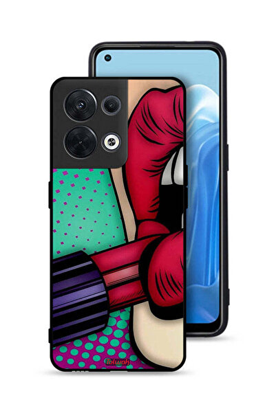 Tolwak غطاء حماية لهاتف Oppo Reno8 5G أحمر شفاه