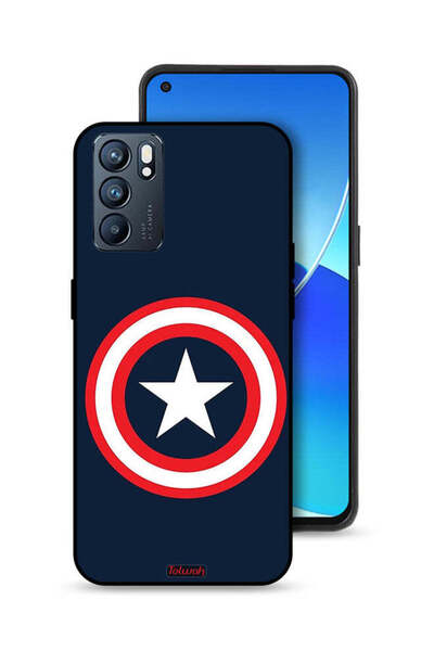 Tolwak غطاء حماية لهاتف Oppo Reno6 5G بتصميم كابتن أمريكا